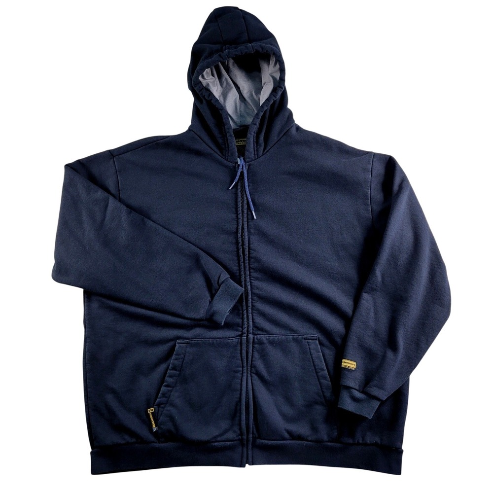 Benchmark FR Zip Up Hoodie Men's Size 3XL Black USA MADE Flame Resistant 3025FR‎